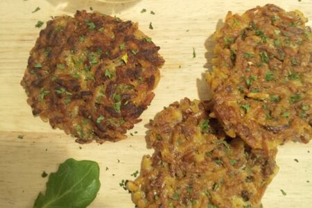 Orzo Mushroom Fritters with Dipping Sauce