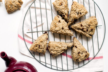 Vegan Cinnamon Scones Recipe - low fat, nutritious, dairy-free, nut-free and egg-free