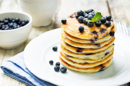 Vegan Banana Blueberry Pancakes Recipe