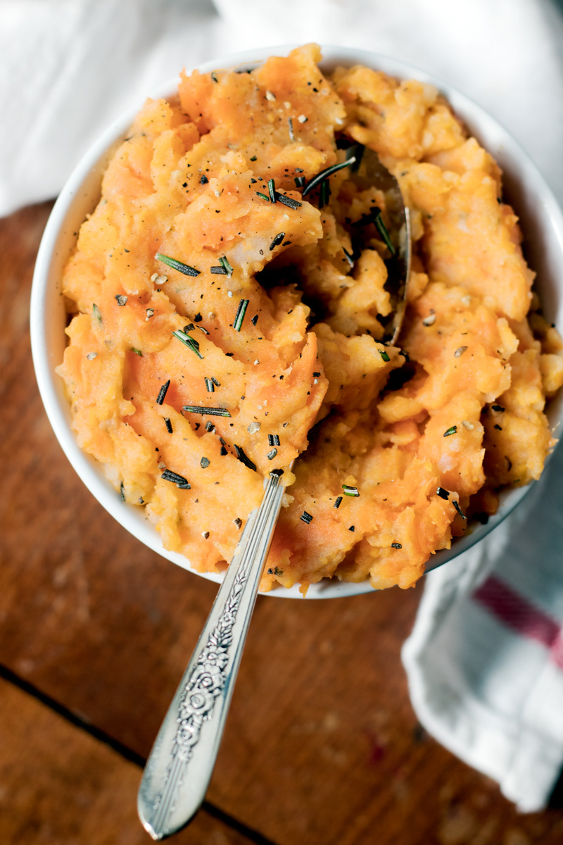 Rosemary Mashed Root Vegetables Recipe - vegan, dairy-free and gluten-free