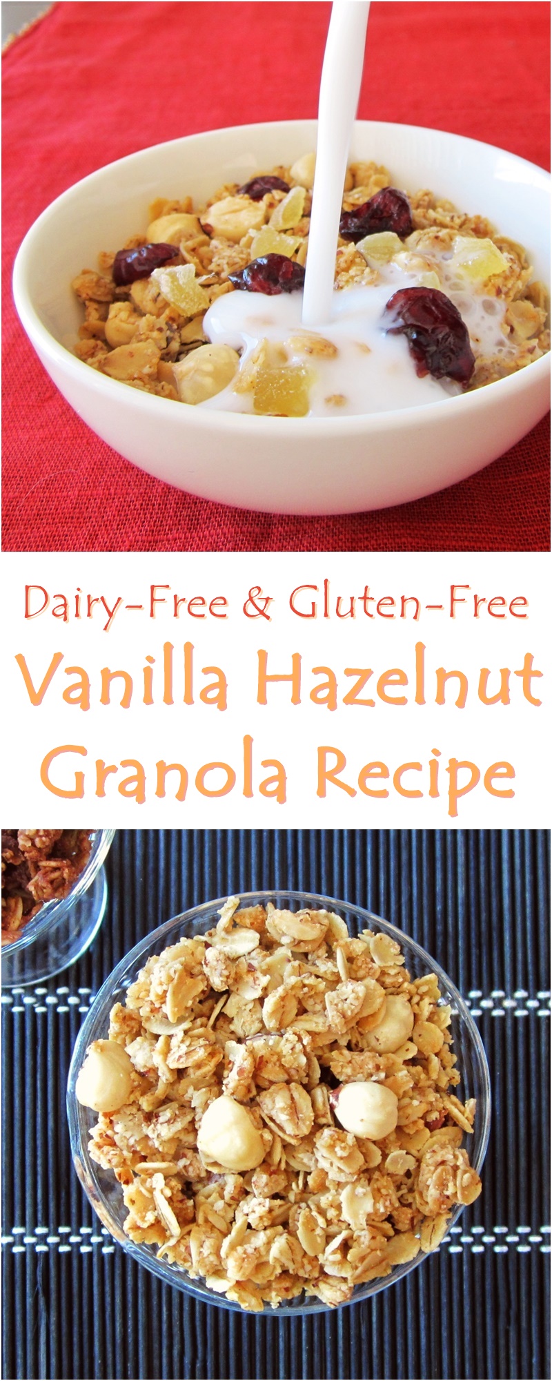 Very Vanilla Hazelnut Granola Recipe (Dairy-Free, Gluten-Free, Vegan)