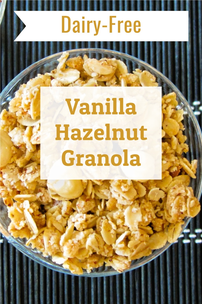 Vanilla Hazelnut Granola Recipe - also gluten-free, soy-free, and vegan options - just like a coffeehouse favorite!