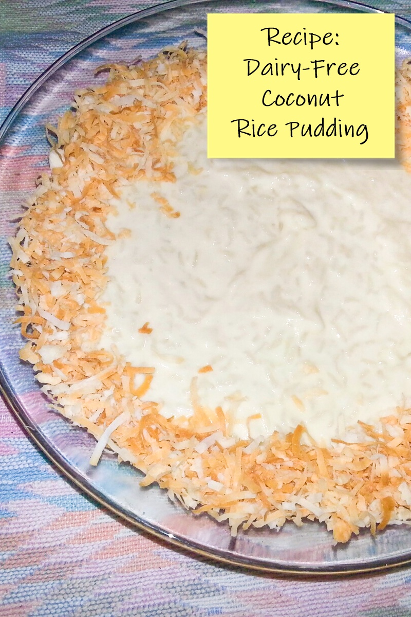 Dairy-Free Coconut Rice Pudding Recipe with Toasted Coconut - naturally gluten-free, nut-free, and soy-free, too. Old-fashioned recipe.