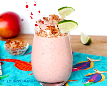 Coconut Mango Strawberry Smoothies Recipe - Dairy-Free Version from Coupon Clipping Cook