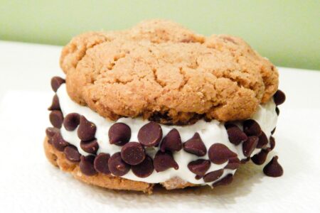 Gluten-Free Vegan Chocolate Chip Cookie Ice Cream Sandwiches Recipe