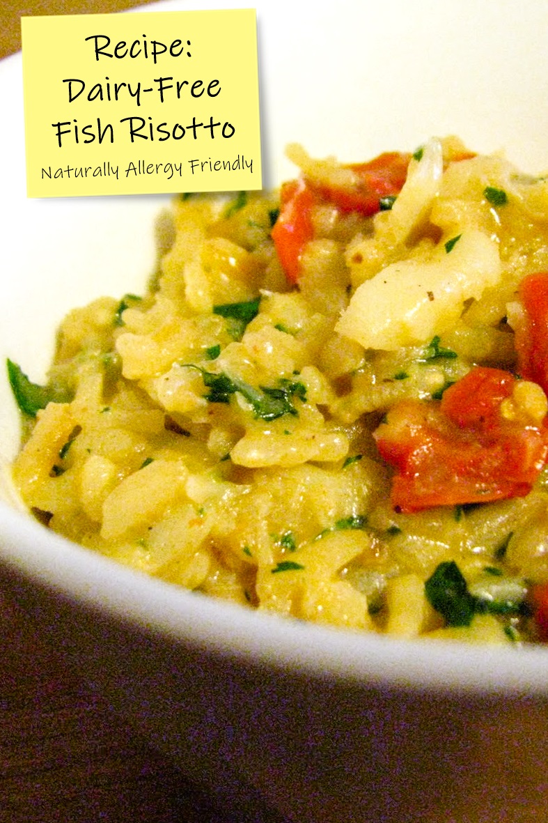 Dairy-Free Fish Risotto Recipe that's naturally gluten-free and alcohol-free too.