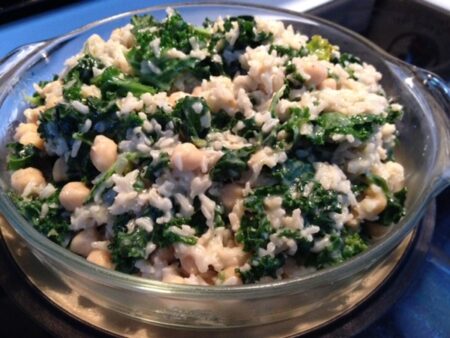Coconut Milk Rice with Kale & Chickpeas