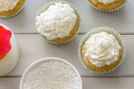 Dreamy Vegan and Dairy-Free Coconut Cupcakes with Coconut Oil Frosting Recipe (also tree nut-free and soy-free)