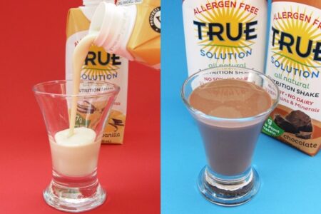 True Solution Allergen Free Nutrition Shakes - Chocolate and Vanilla Protein
