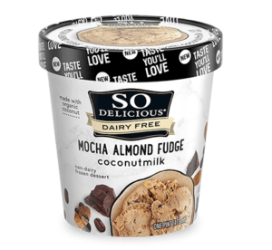 So Delicious Coconut Milk Ice Cream Reviews and Info - Dairy-Free, Gluten-Free, Soy-Free, Vegan. Pictured: Mocha Almond Fudge