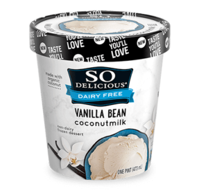 So Delicious Coconut Milk Ice Cream Reviews and Info - Dairy-Free, Gluten-Free, Soy-Free, Vegan. Pictured: Vanilla Bean