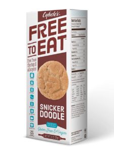 Cybele's Free to Eat Cookies Reviews and Info - Gluten-Free, Dairy-Free, Egg-Free, Nut-Free, Soy-Free Cookies that are Chewy and taste just like Homemade! Pictured: Snickerdoodle