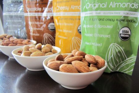 Sunbiotics Organic Probiotic Almonds Reviews and Info - 8 billion vegan probiotics per package! Raw, sprouted, dairy-free, gluten-free, and healthy.