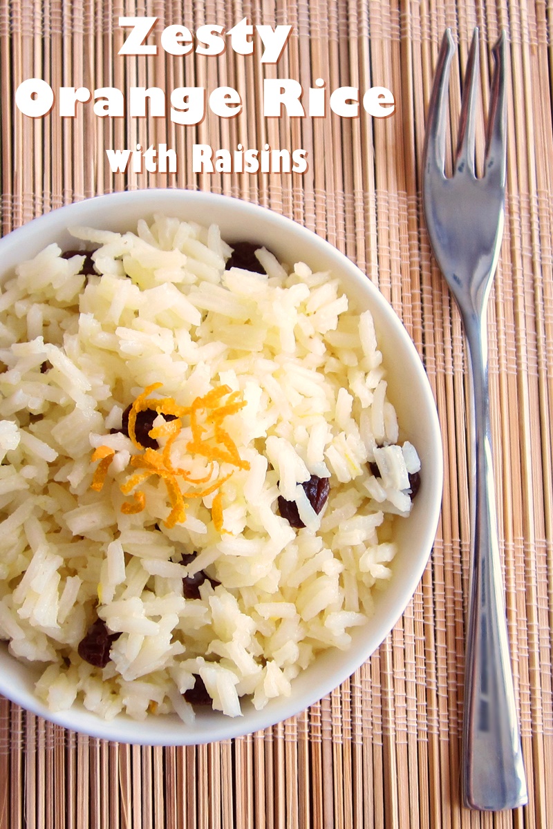 Zesty Orange Raisin Rice Recipe - versatile side dish or breakfast; naturally gluten-free and allergy-friendly