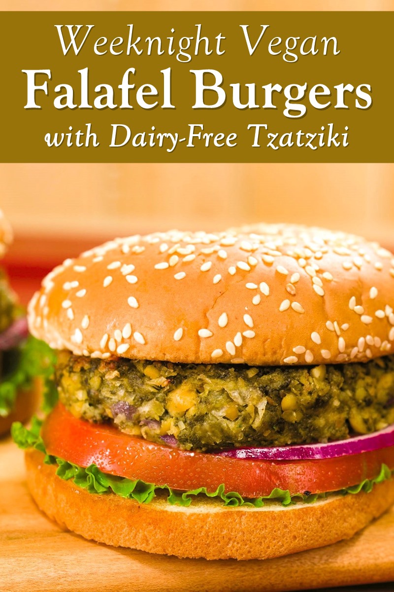 Weeknight Vegan Falafel Burgers Recipe (a healthy, vegan, meatless and dairy-free meal)