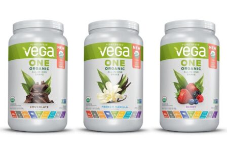 Vega One Organic All in One Shakes Reviews and Info - plant based and dairy-free - high in protein, greens, vitamins, and minerals. Also rich in probiotics, prebiotics, digestive enzymes and Omega 3s. Vega's Best Seller.