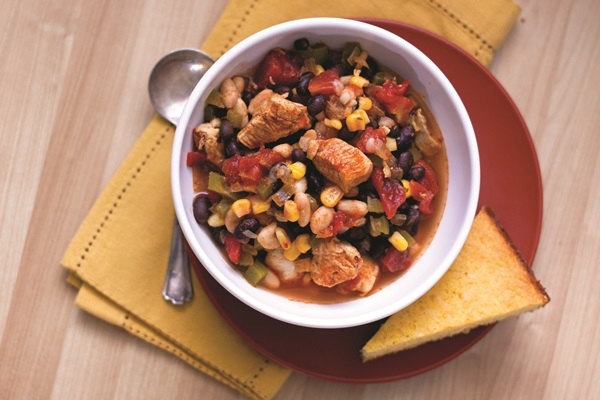 Chicken Chili with Black Beans and Corn