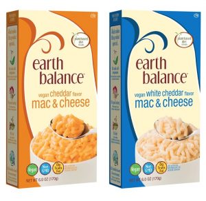 Earth Balance Vegan Mac and Cheese - dairy-free Cheddar and White Cheddar flavors