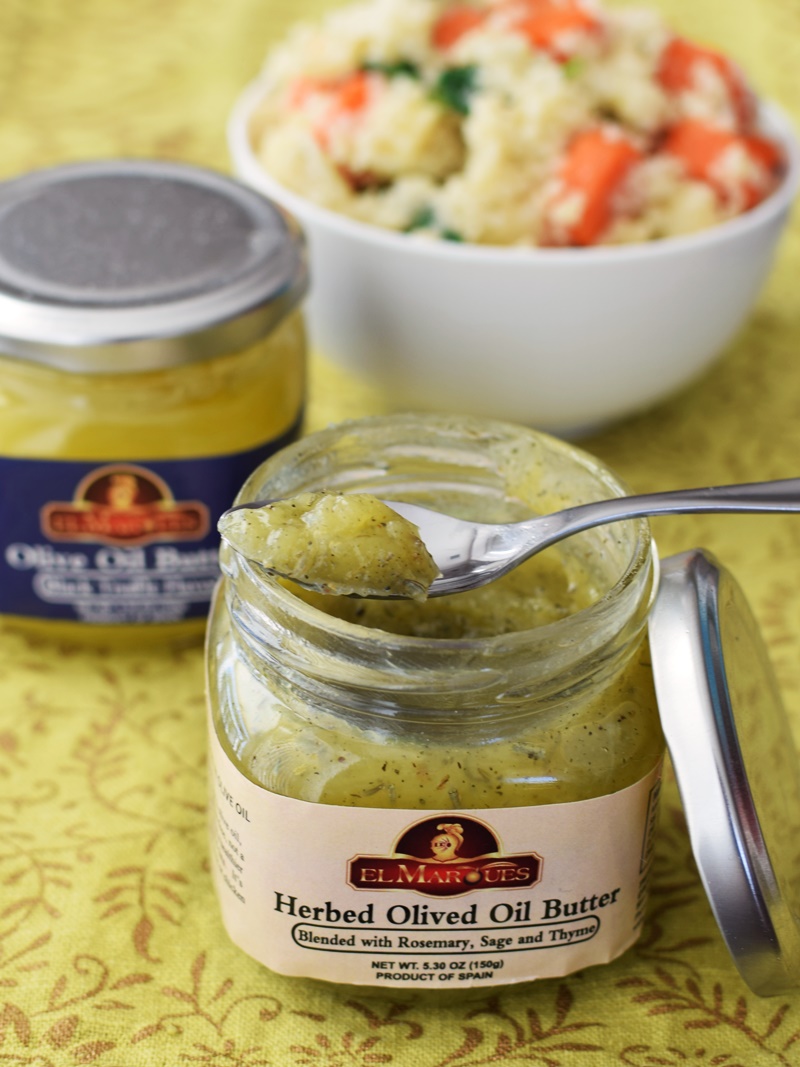 El Marques Olive Oil Butter (5 varieties - Herbed Flavor pictured) - Pure olive oil, whipped for stability at room temperature - dairy-free, vegan, paleo, awesome!