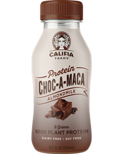 Califia Farms Protein Almondmilk Reviews and Info - These are single serve, dairy-free, soy-free, vegan beverages infused with healthy ingredients. Pictured: Chocolate Maca