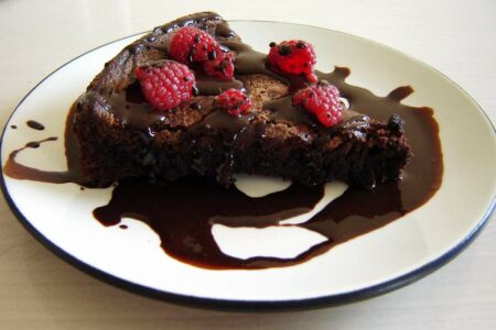 Flourless Chocolate Pecan Torte Recipe with Chocolate Glaze - Dairy-Free and Gluten-Free!