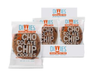Divvies Bakery Cookies Reviews and Info - dairy-free, egg-free, nut-free, vegan cookies shipped right to your door. Full-size and minis available.