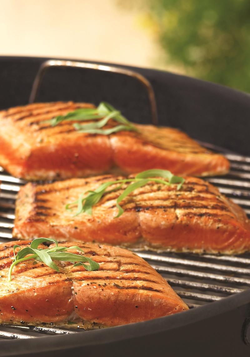 Grilled Sockeye Salmon with Fresh Herbs and Garlic - an amazing, easy, nutritious and fresh summer entree that is naturally dairy-free, gluten-free and paleo