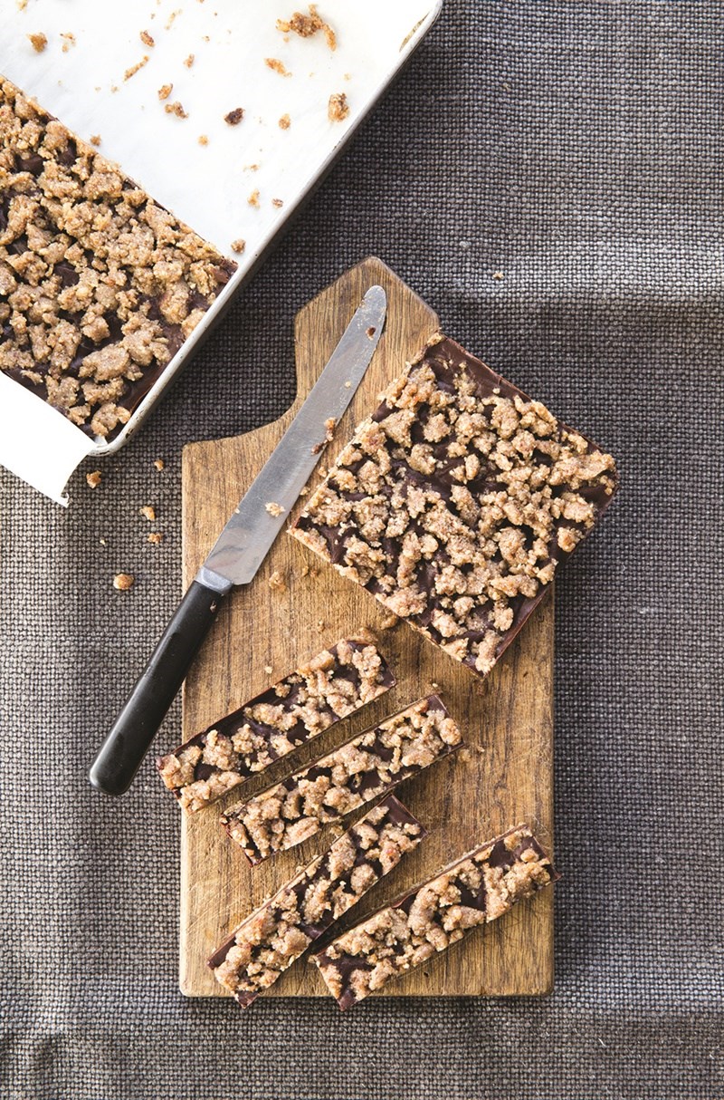 Created by the famous Detoxinista, these no-bake Chocolate Pecan Crumble Bars are healthy, raw, and made with pure ingredients. The recipe is naturally vegan, dairy-free, gluten-free, soy-free and paleo, but don't worry, they're indulgent, too!
