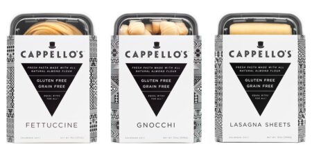 Cappello's Pasta - Gluten-Free, Grain-Free, Dairy-Free, Paleo and seriously impressive! Comes in Fettuccine, Lasagna Sheets, and some very filling Gnocchi.