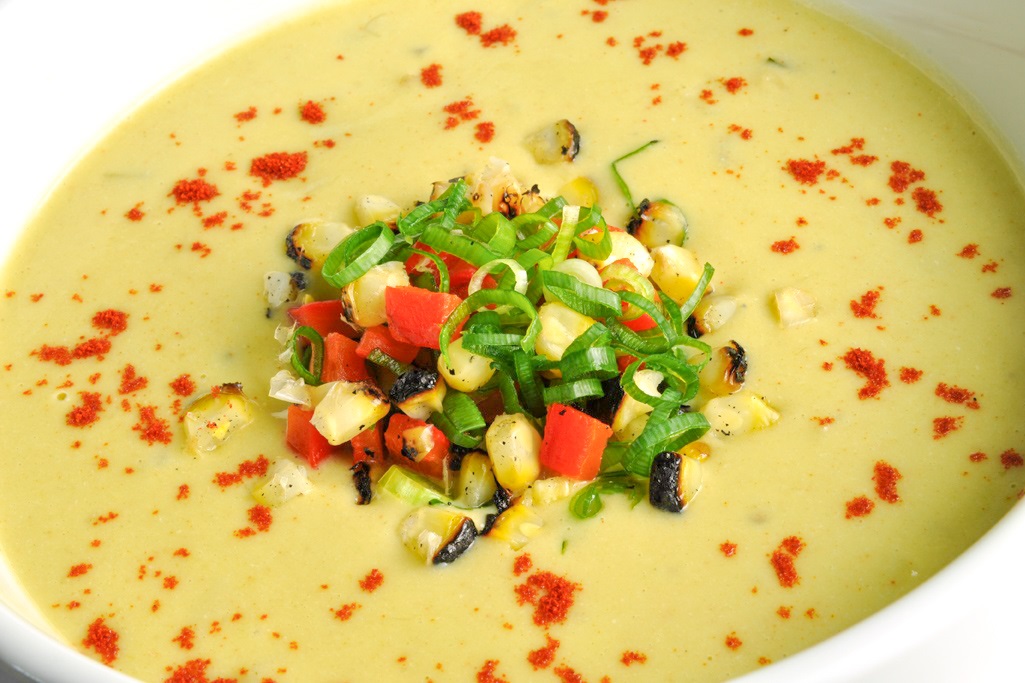 Dairy-Free Zucchini Corn Chowder Recipe - creamy, healthy, plant-based and plant-iful! Also gluten-free and optionally allergy-friendly.