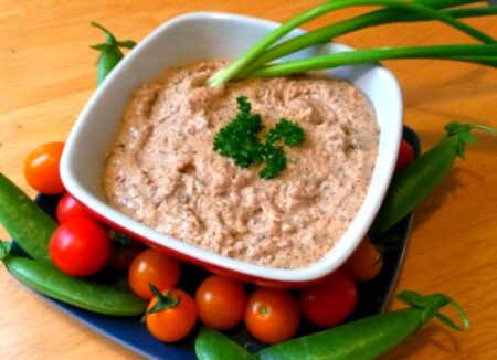 Amazing Almond Garlic Dip - this rich dip is naturally dairy-free and vegan, but very easy and fulfilling. Optionally gluten-free.