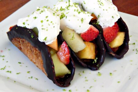 Coconut Fresh Fruit Taco Thins with Lime CocoWhip