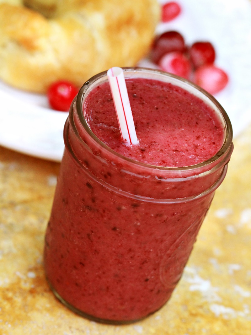 Cosmic Coconut, Cranberry and Cherry Smoothie