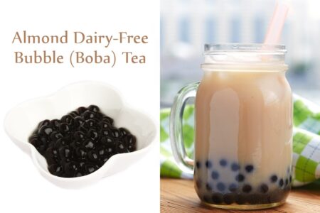 Almond Bubble Tea Recipe: This Dairy-Free Boba-Milk Tea has a double dose of almond and is a sweet vegan treat.