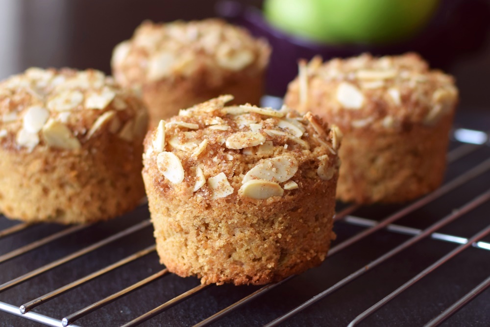 Apple Almond Crunch Muffins Recipe (includes vegan, gluten-free & wheat-based options!)