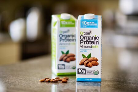 Orgain Organic Protein Almondmilk - This dairy-free, vegan milk alternative has 10 grams of protein per serving, is gluten-free and soy-free, and is Certified Organic and Kosher Parve.