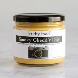 Let Thy Food Vegan Dips Reviews and Info - Five Dairy-Free Varieties. Pictured: Smoky Chedd'r
