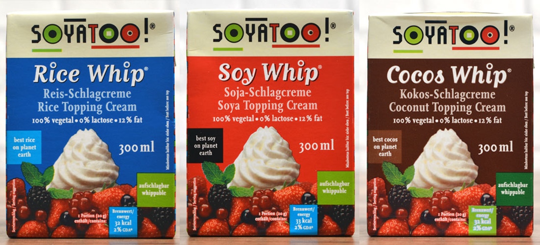 Our guide to dairy-free and vegan whipped cream - Soyatoo pictured