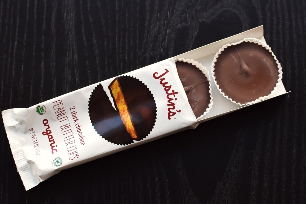 Justin's Organic Peanut Butter Cups - No, the ingredients in the Dark Chocolate haven't changed, they're still made without milk / dairy ingredients!