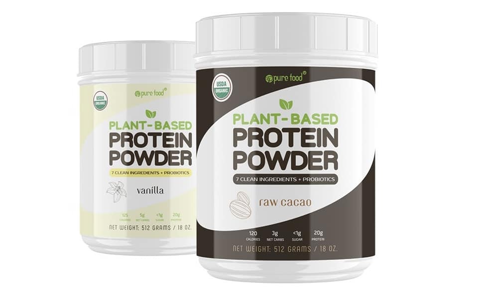 Pure Food Plant-Based Protein Powder Reviews and Info - Dairy-free, Clean Ingredients, Probiotics, and More.