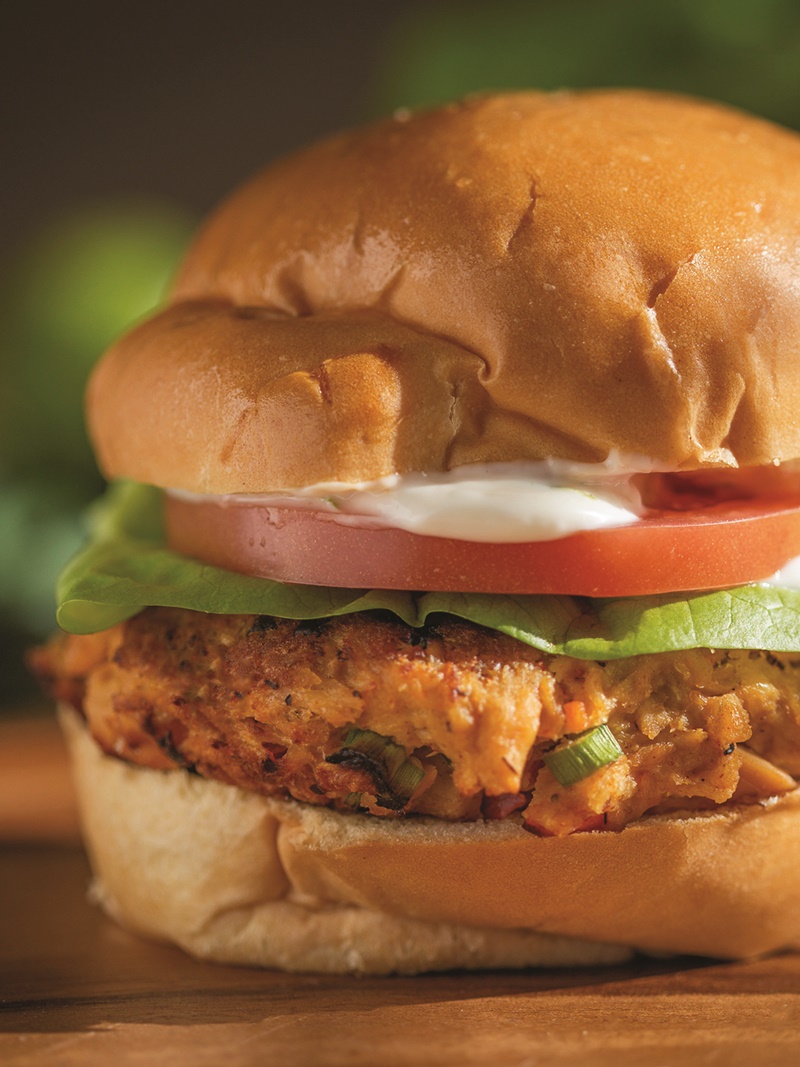 Easy Cajun Salmon Burgers with Zesty Lime Mayo - perfect recipe for casual fish Fridays! (dairy-free & nut-free w/ gluten-free & egg-free options)