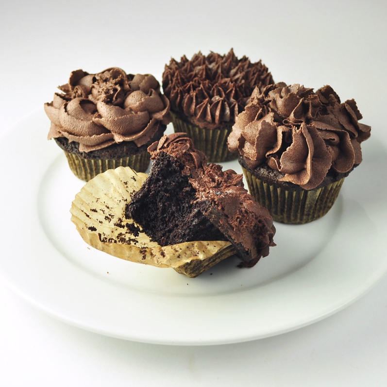 Chocolate Lover’s Cupcake Recipe - Gluten-Free Vegan Double Chocolate Almond Cupcakes with Dairy Free Chocolate Frosting