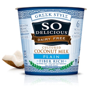 So Delicious Dairy Free Greek Coconut Milk Yogurt (Review) ... aka Greek-Style Cultured Coconut Milk - vegan, soy-free, probiotic and fiber rich