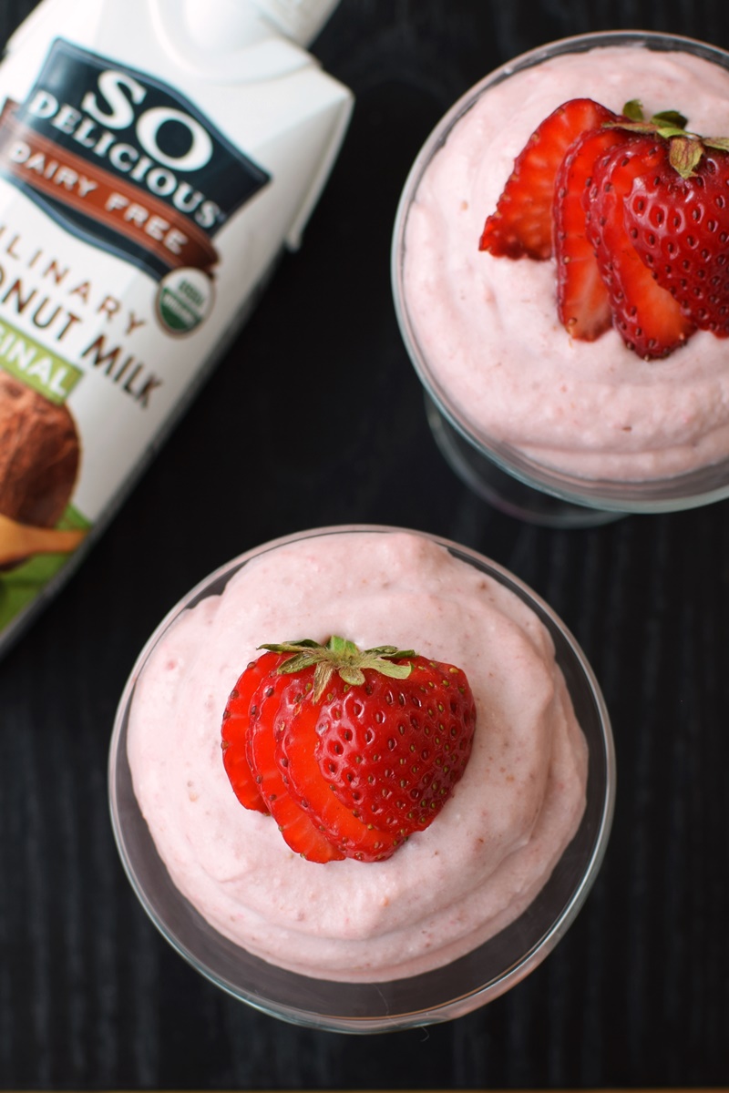 Vegan Strawberry Fool Recipe - deliciously easy dairy-free, soy-free, gluten-free dessert