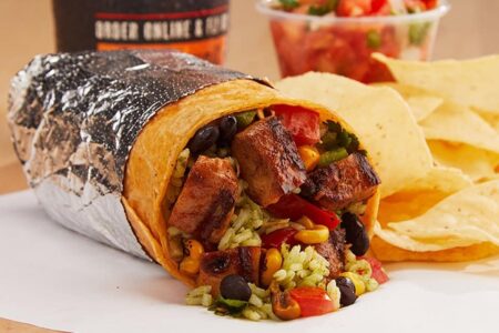 Freebirds - a chain Mexican food restaurant (much like Chipotle in style) with ample dairy-free, gluten-free & vegan options.