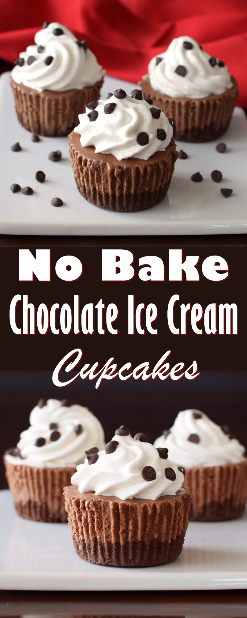 Dairy-Free Triple Chocolate Ice Cream Cupcakes - vegan, gluten-free, allergy-friendly recipe!