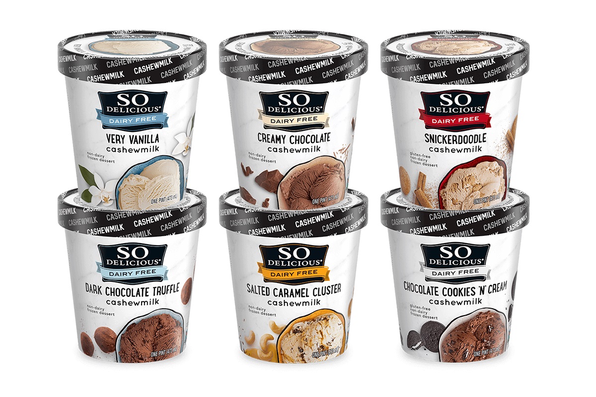 So Delicious Cashew Milk Ice Cream Reviews and Info. Creamy, Dairy-Free, Vegan. Pictured: Collection