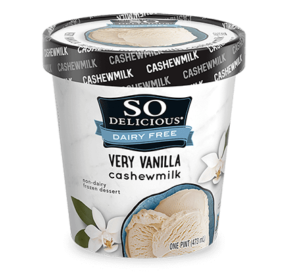 So Delicious Cashew Milk Ice Cream Reviews and Info. Creamy, Dairy-Free, Vegan. Pictured: Very Vanilla