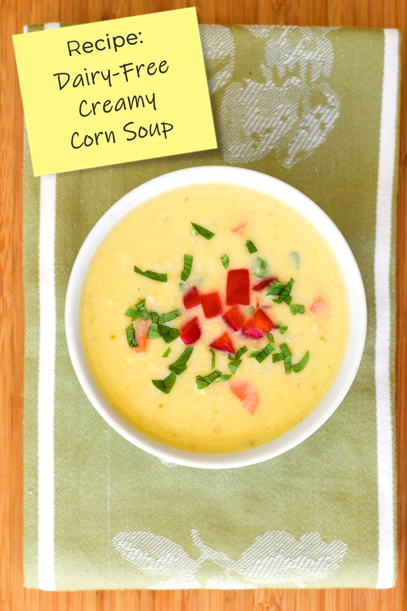 Dairy-Free Creamy Corn Soup Recipe - fresh, healthy, flavorful! It's also naturally plant-based, gluten-free, and allergy-friendly.