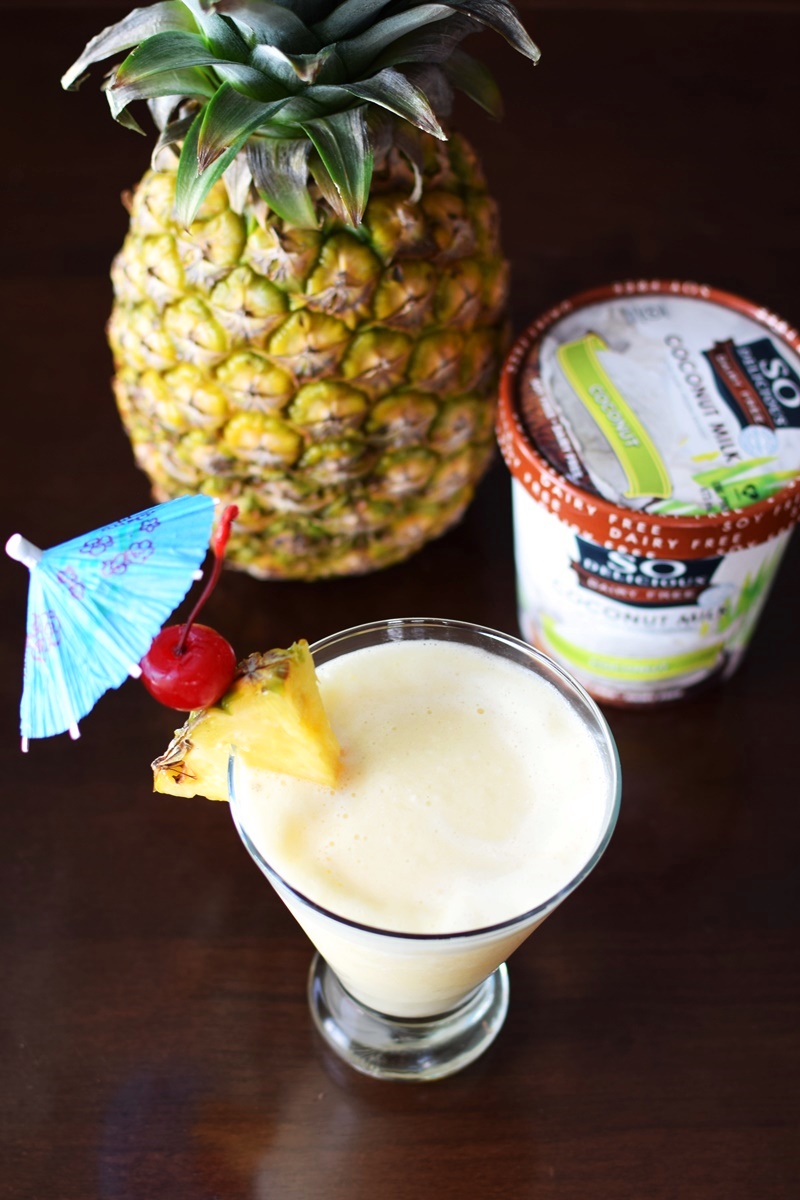 The BEST Dairy Free Pina Colada Recipe - just 4 all-natural ingredients for a sweet vegan cocktail (with virgin option)